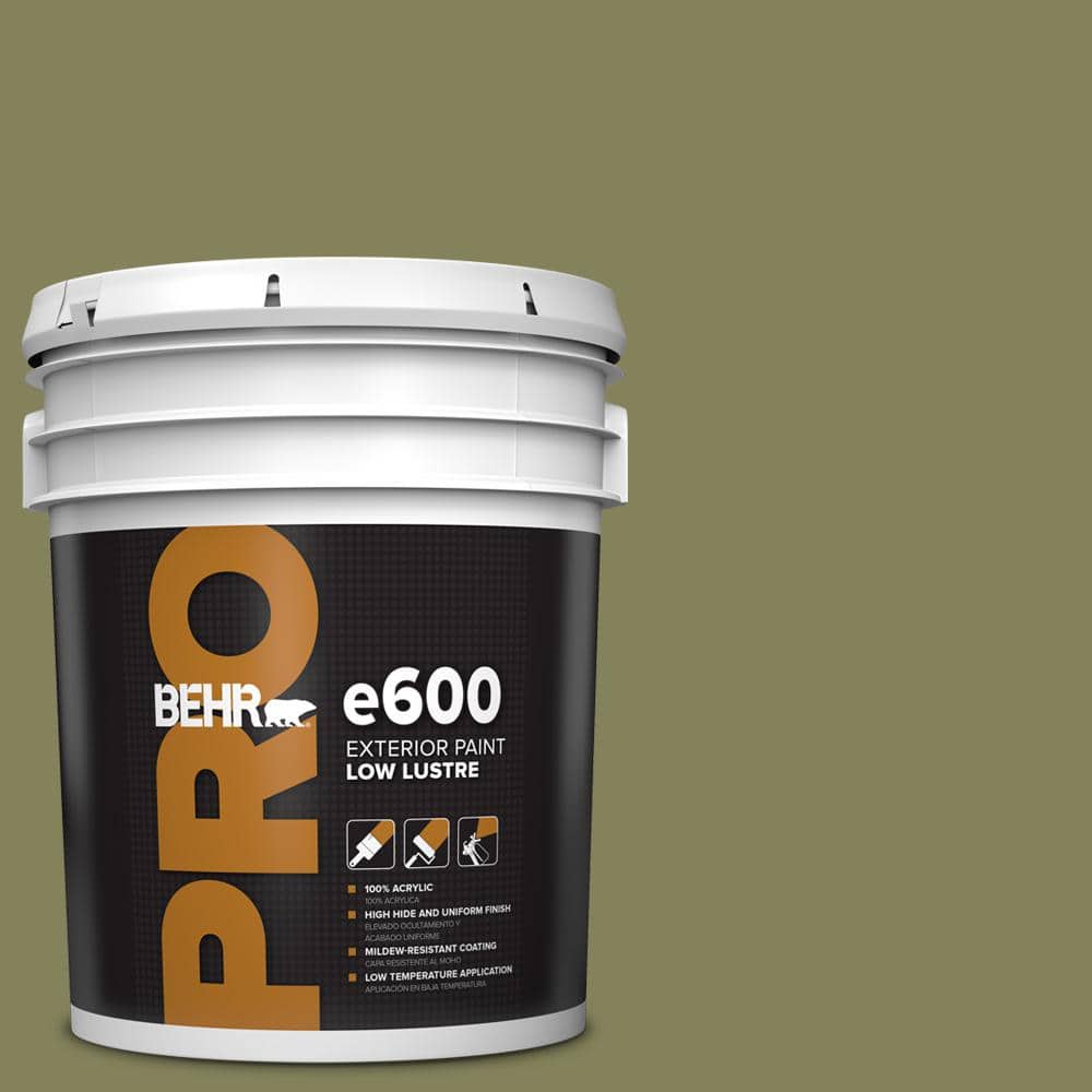 BEHR PRO 5 gal. #PMD-47 Martini Olive Low Luster Exterior Paint