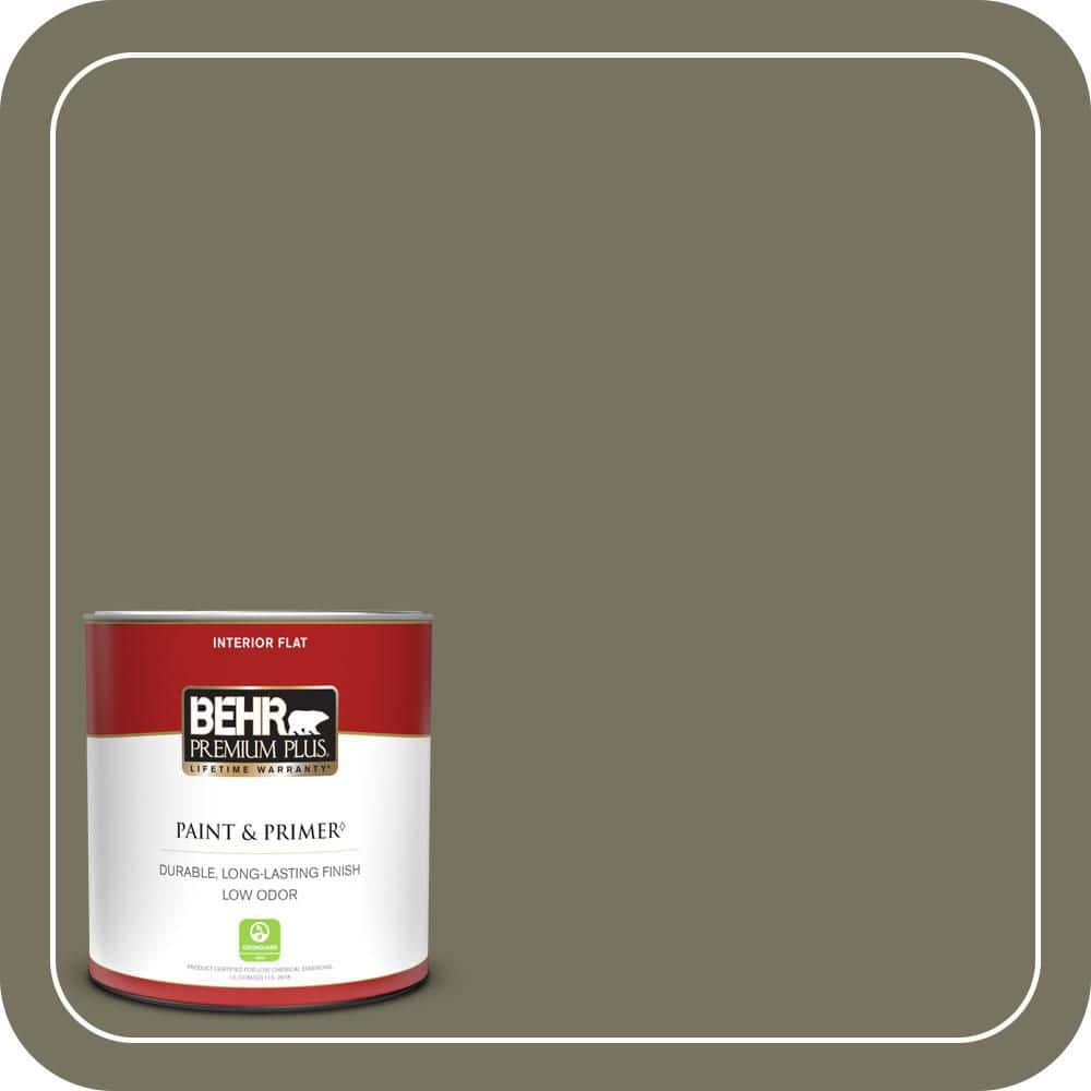 BEHR PREMIUM PLUS #N350-6 Peppergrass Flat Interior/Exterior Paint & Primer Color Sample