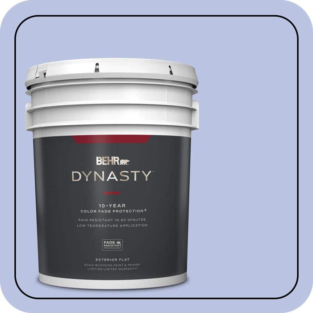BEHR DYNASTY 5 gal. #600A-3 California Lilac Flat Exterior Stain-Blocking Paint & Primer