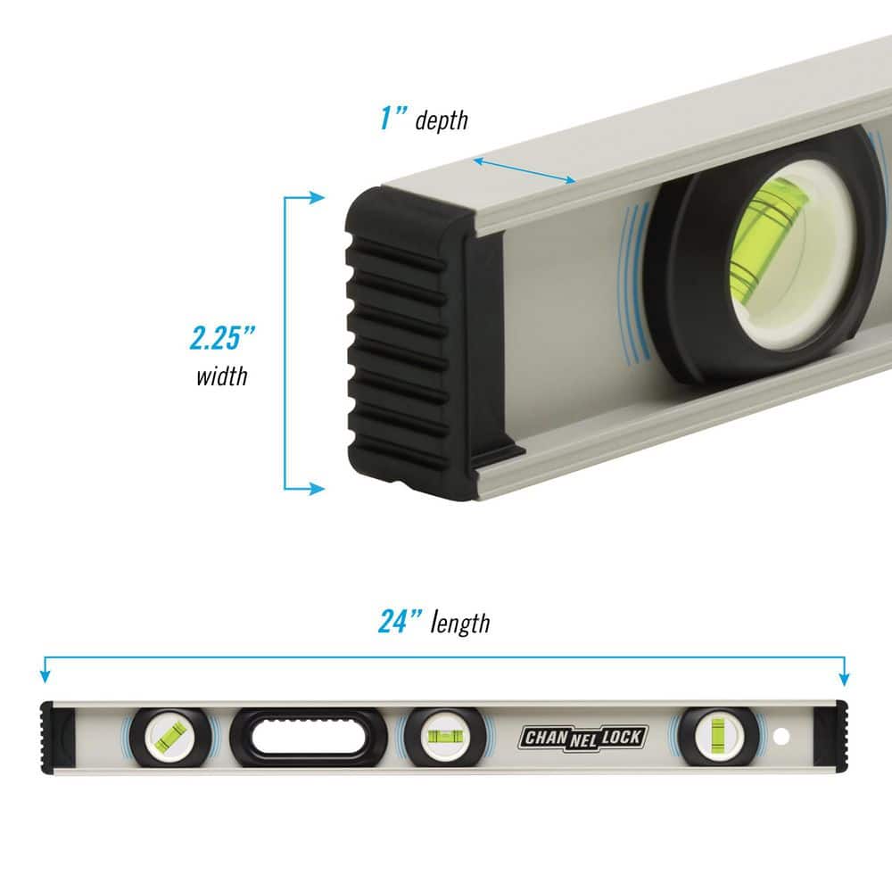 Channellock 24 in. Aluminum I-Beam Level (3)