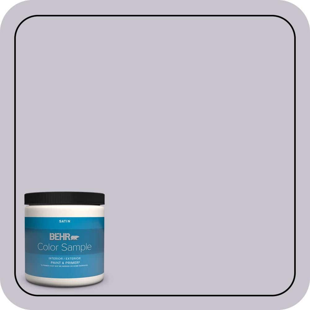 BEHR PREMIUM PLUS 8 oz. #N560-1 Posture and Pose Satin Enamel Interior/Exterior Paint & Primer Color Sample (1)