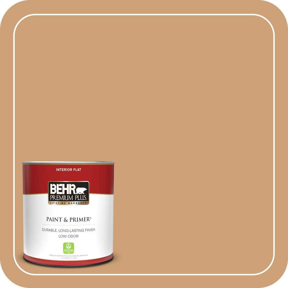 BEHR PREMIUM PLUS #PPU4-16 Kenya Flat Interior/Exterior Paint & Primer Color Sample