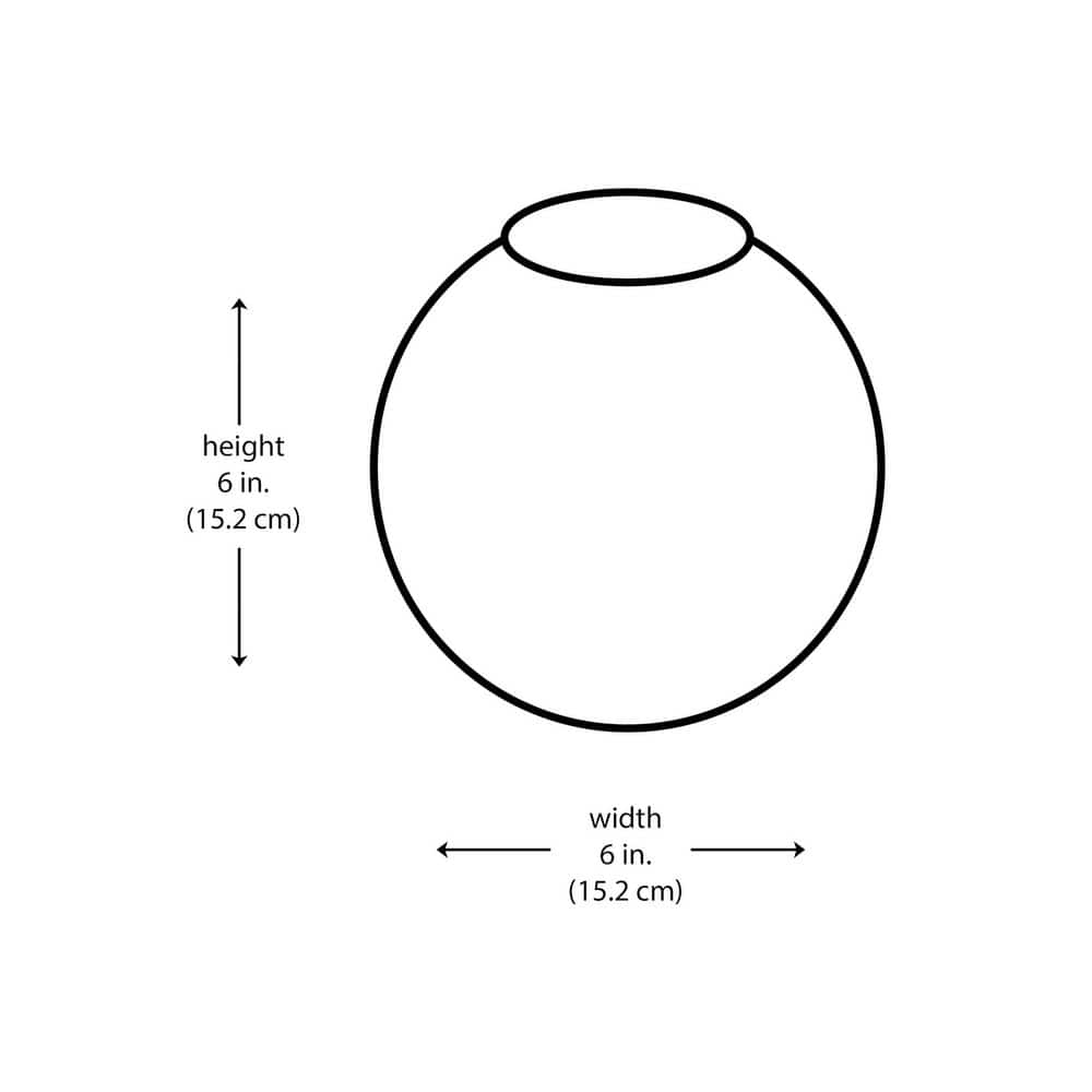 PRIVATE BRAND UNBRANDED 6 in. White Opal Glass Globe Shaped Replacement Flush Mount Shade with 3.25 in. Lip Fitter (3)