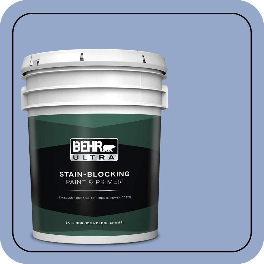 BEHR ULTRA 5 gal. #600D-4 Finesse Semi-Gloss Enamel Exterior Paint & Primer