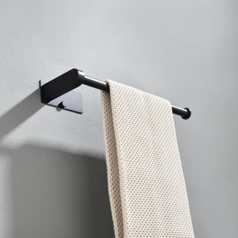 Boyel Living Bath Hardware Set with Towel Bar/Toilet Paper Holder Matte Black (4)