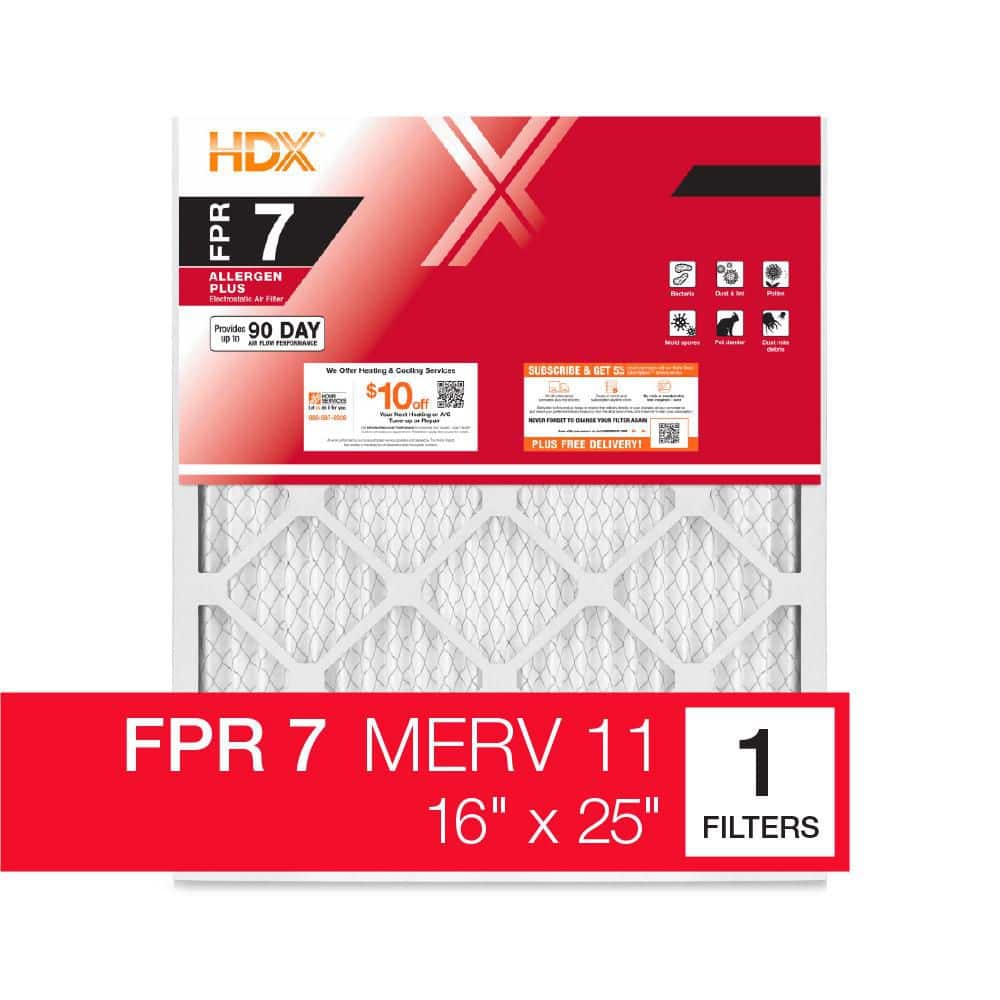 HDX 16 in. x 25 in. x 5 in. Trion AirBear Replacement Pleated Air Filter FPR 7, MERV 10