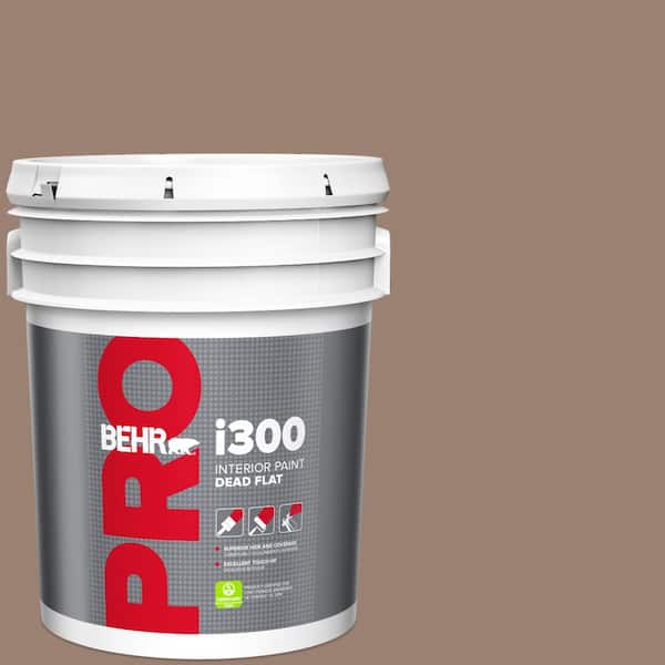 BEHR PRO 5 gal. #N190-5 Frontier Brown Dead Flat Interior Paint (2)