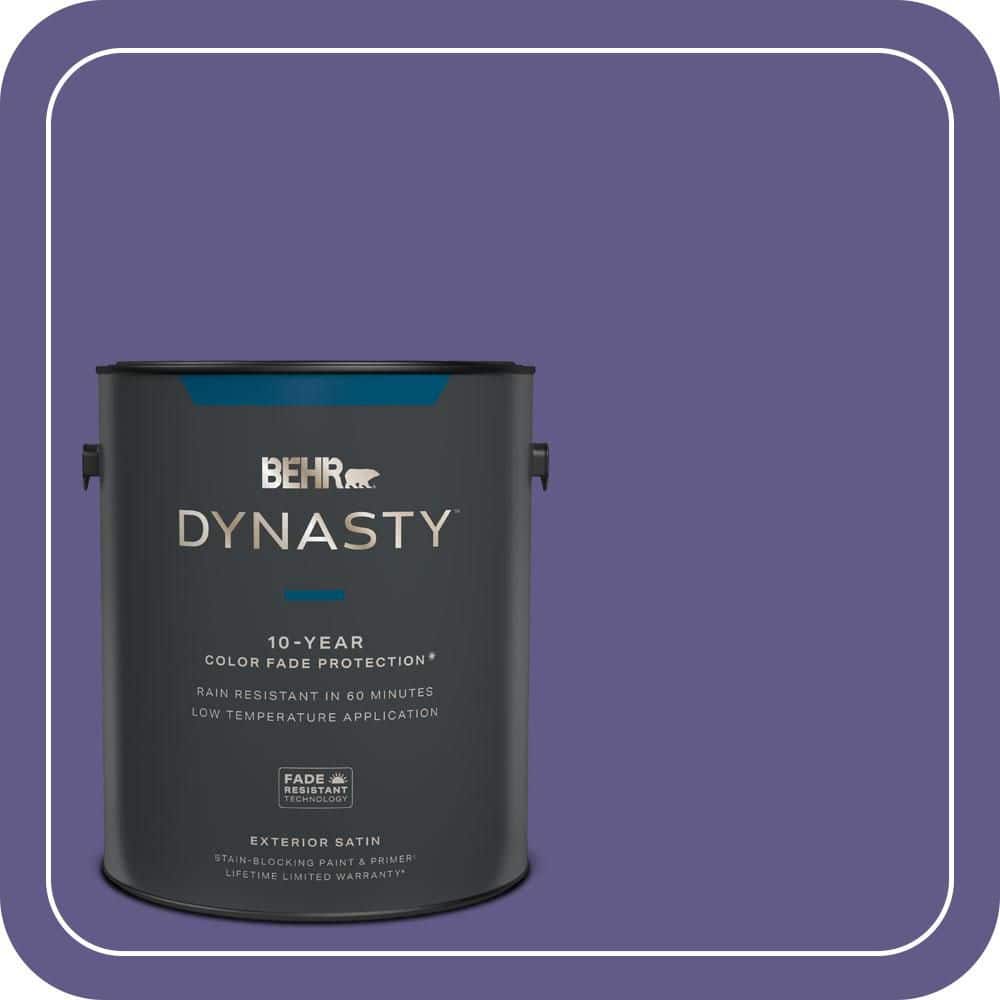 BEHR DYNASTY 1 gal. #S-G-640 Purple Balloon Satin Enamel Exterior Stain-Blocking Paint & Primer