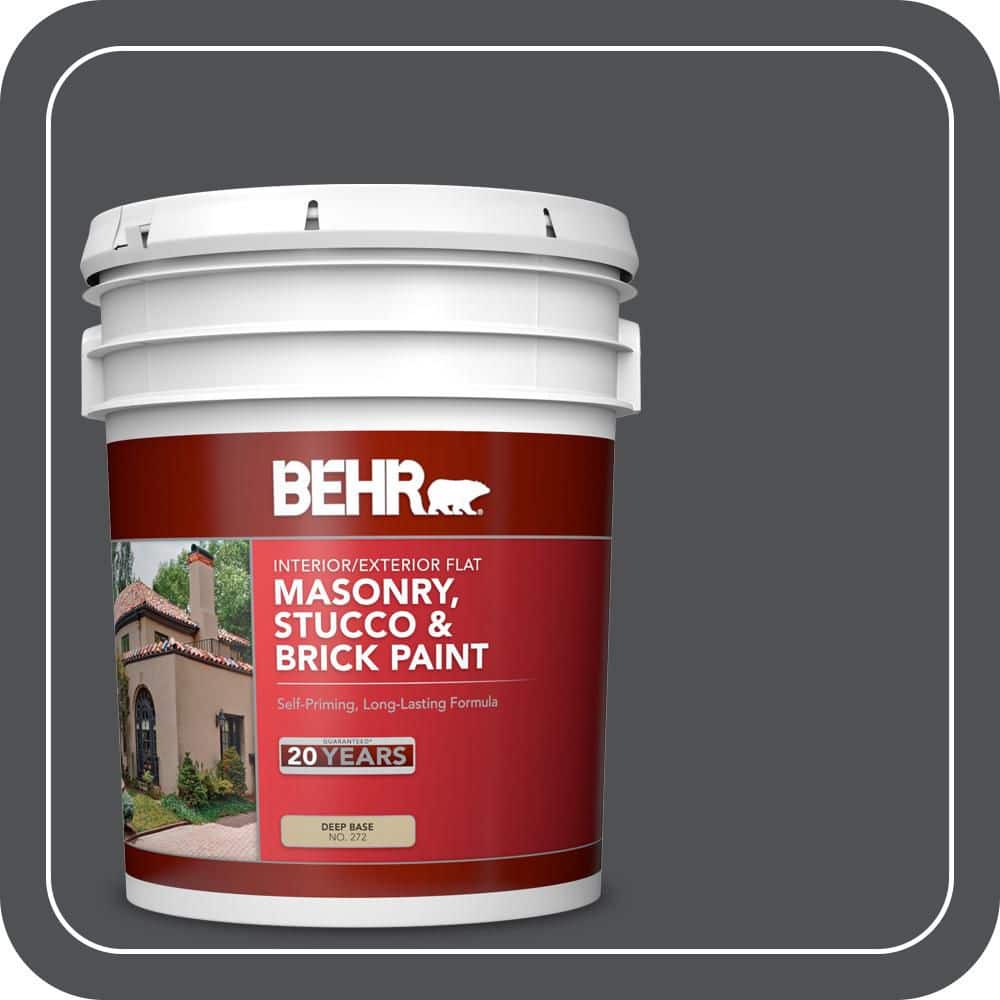 BEHR 5 gal. #770F-6 Evening Hush Flat Interior/Exterior Masonry, Stucco and Brick Paint