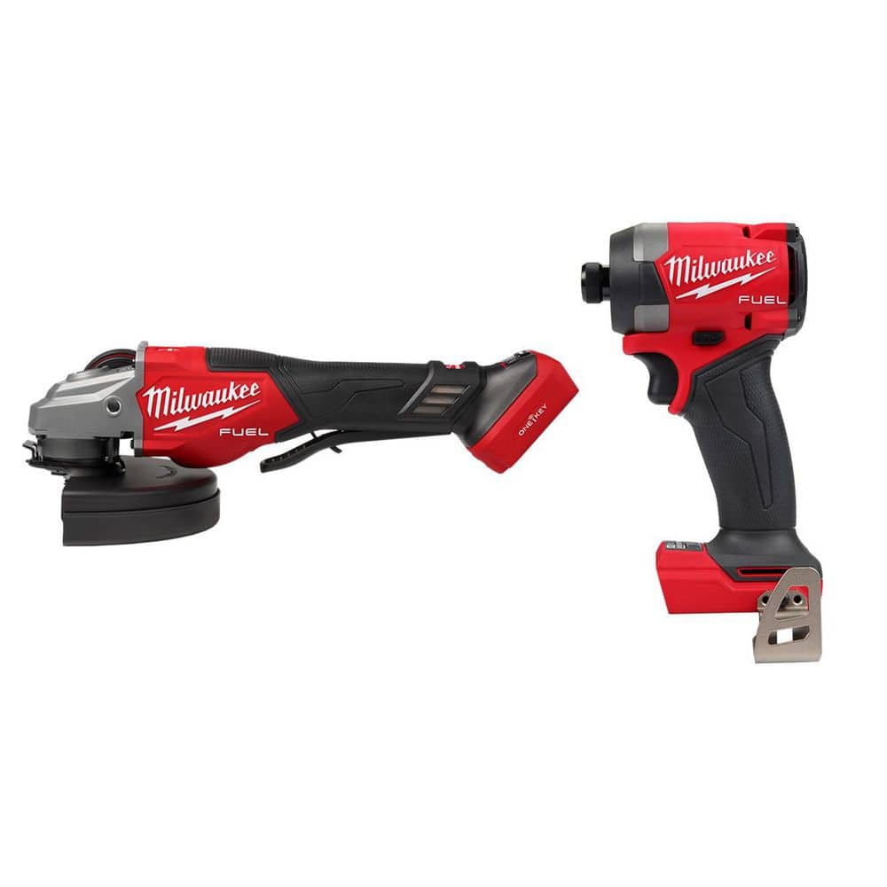 Milwaukee M18 FUEL 18-Volt Lithium-Ion Brushless Cordless 7 in. Braking Grinder with Variable Speed w/ Impact Driver