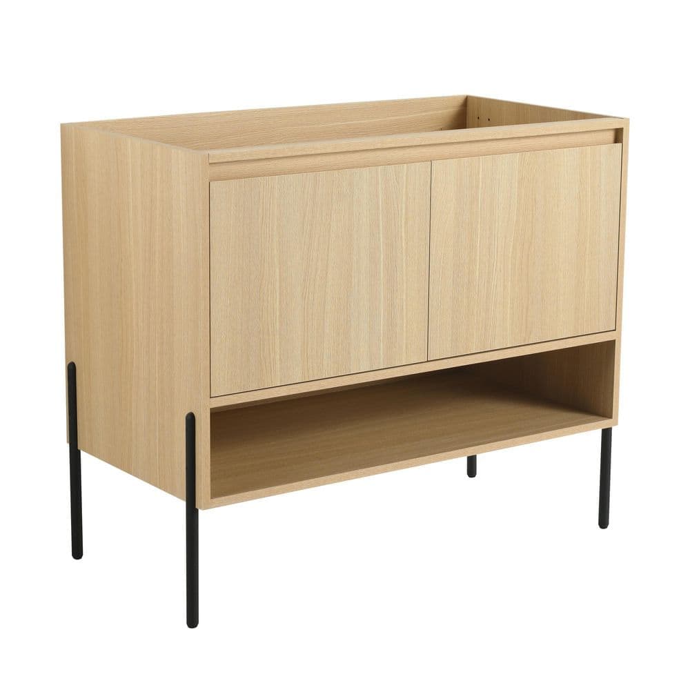 Noble House Canyon 04 in. W Modern Freestanding Bath Vanity Cabinet without Top with 2 Soft-Close Doors (1)