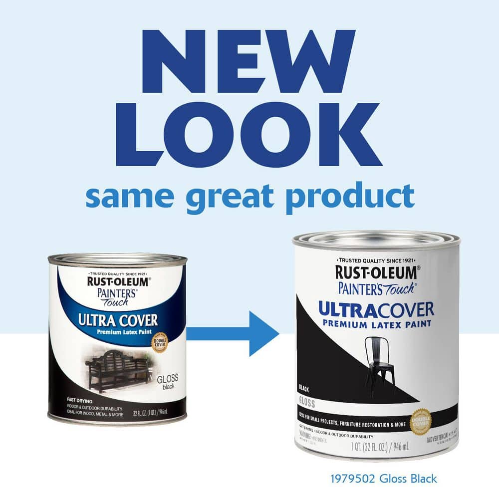 Rust-Oleum Painter's Touch 32 oz. Ultra Cover Gloss Black General Purpose Paint (3)