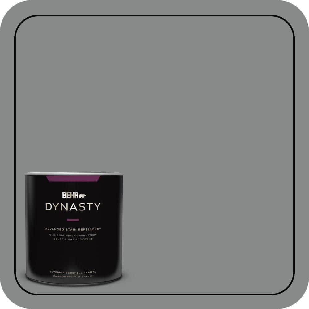 BEHR DYNASTY 1 qt. #N460-5 Slate Rock One-Coat Hide Eggshell Enamel Interior Stain-Blocking Paint and Primer