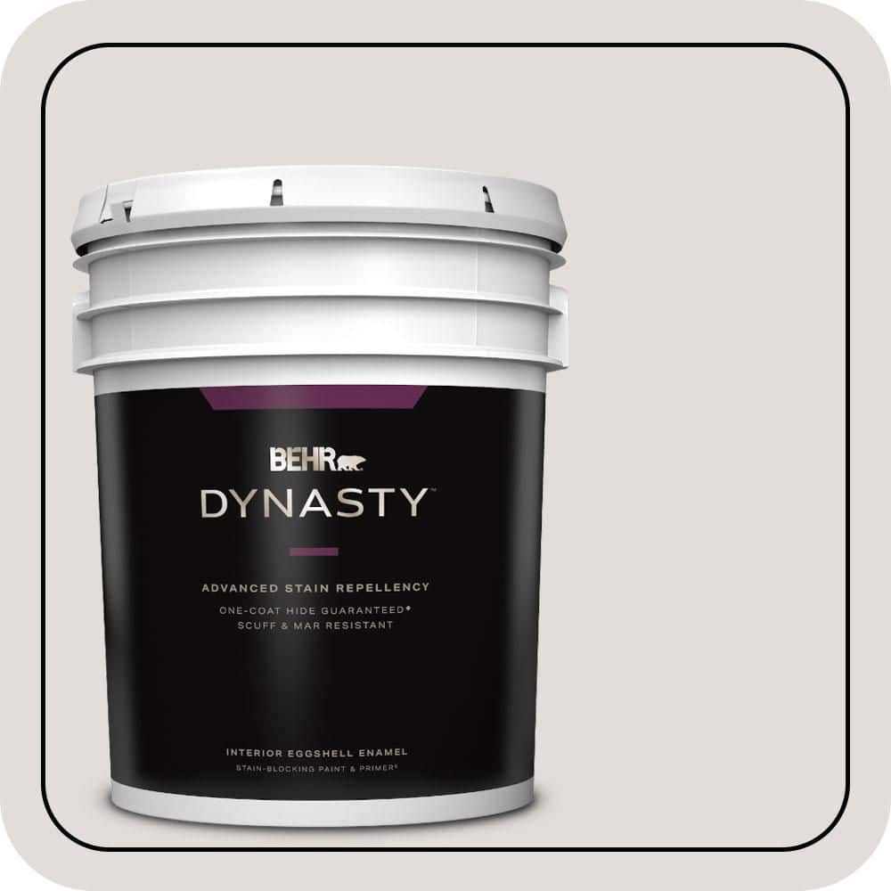 BEHR DYNASTY 5 gal. #MQ3-33 Creme De La Creme One-Coat Hide Eggshell Enamel Interior Stain-Blocking Paint & Primer