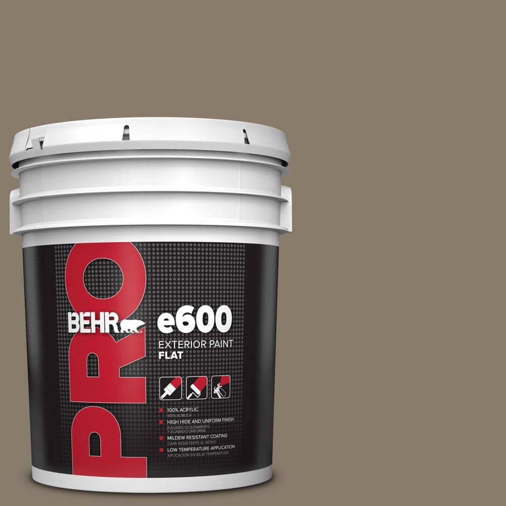 BEHR PRO 5 Gal. #PPU7-24A Hiking Trail Flat Exterior Paint (1)