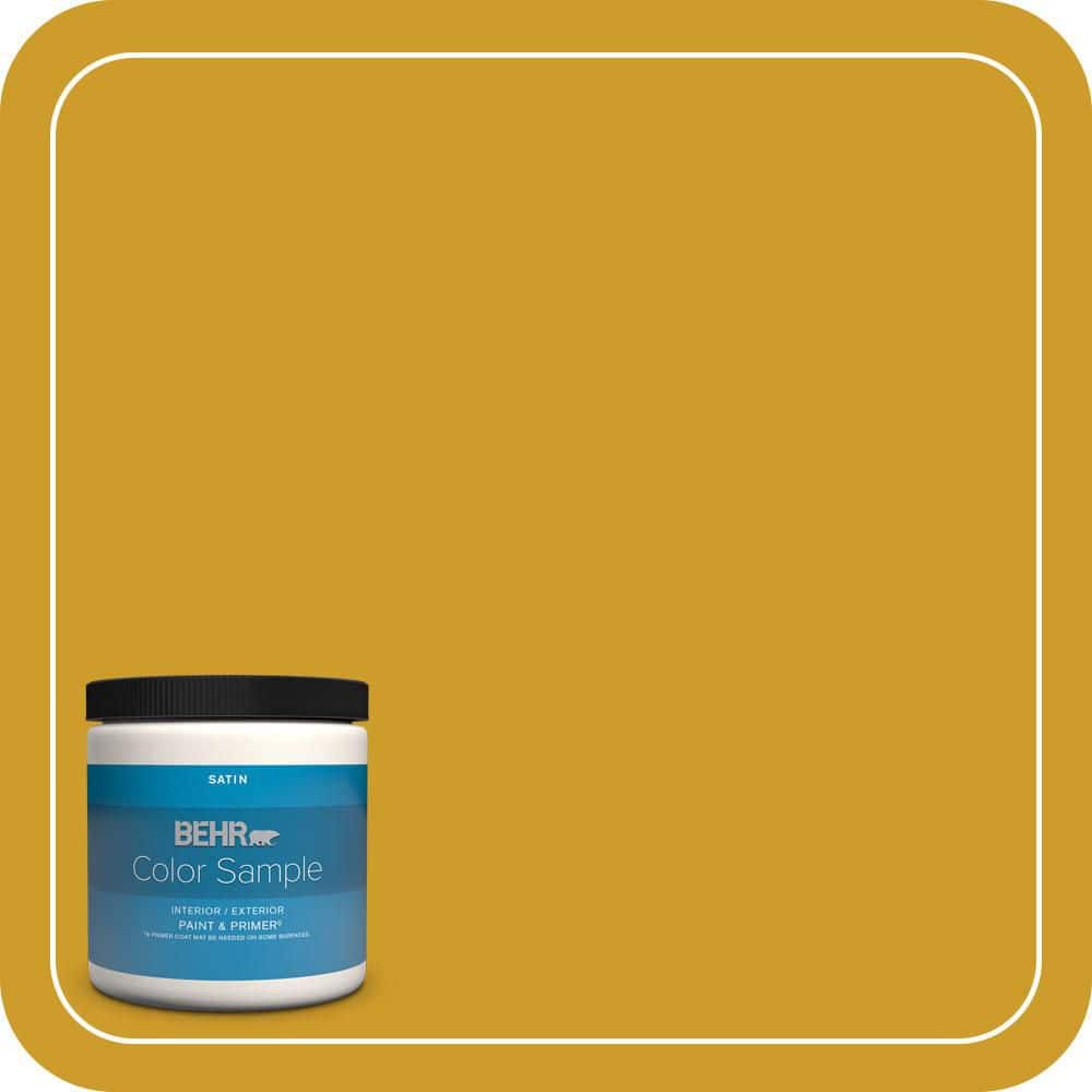 BEHR PREMIUM PLUS #T16-09 Citronne Enamel Interior/Exterior Paint & Primer Color Sample (1)
