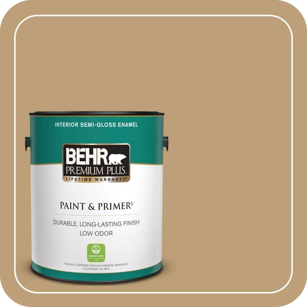 BEHR PREMIUM PLUS 1 gal. #320F-5 Mesa Semi-Gloss Enamel Low Odor Interior Paint & Primer