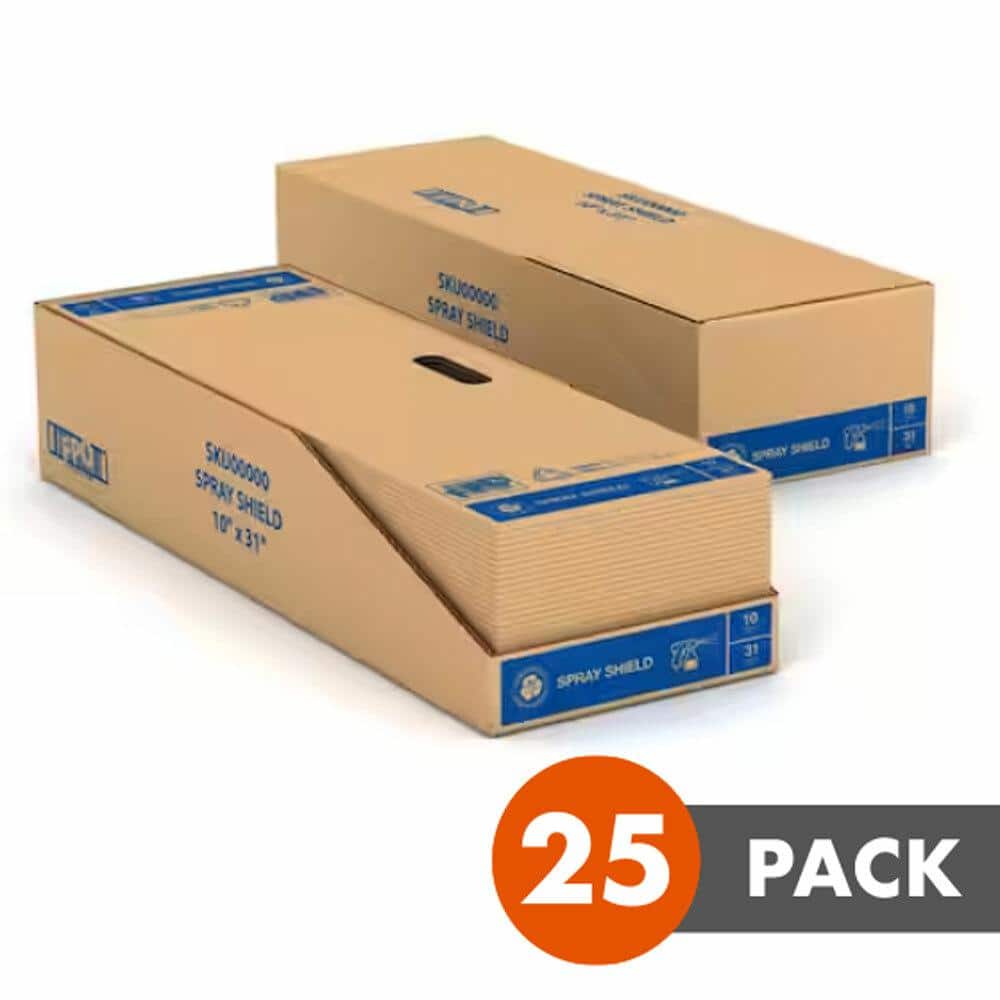 Pratt Retail Specialties 10 in. x 31 in. Cardboard Paint Shield (25-Pack) (2)