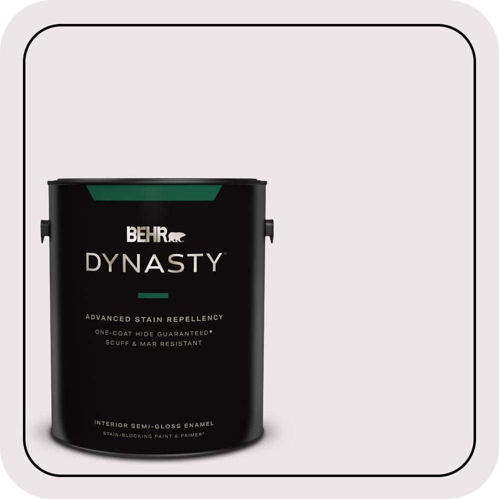BEHR DYNASTY 1 gal. #670C-1 November Pink Semi-Gloss Enamel Interior Stain-Blocking Paint & Primer