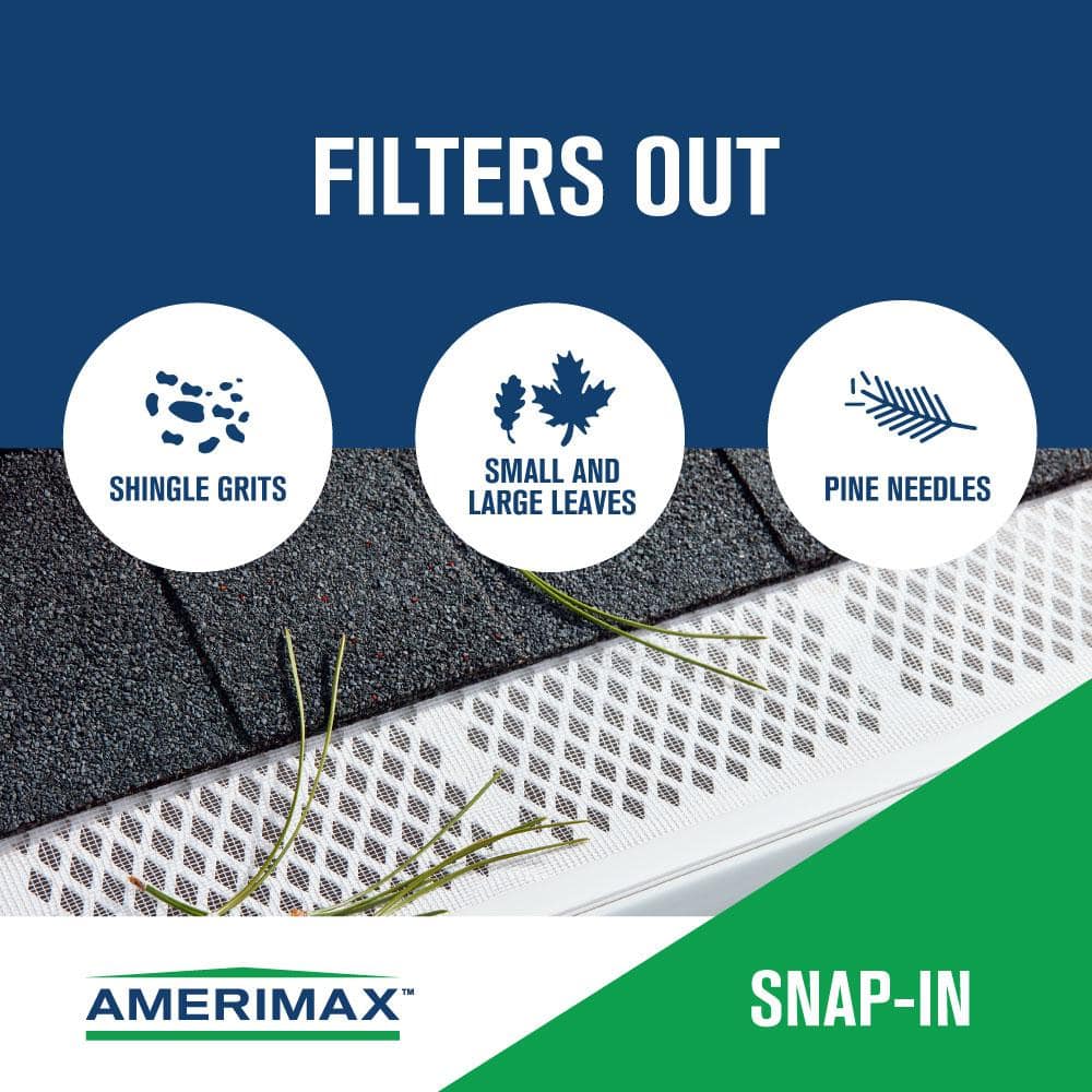 Amerimax Home Products Snap-In Filter Vinyl Micro-Mesh Gutter Guard (3)