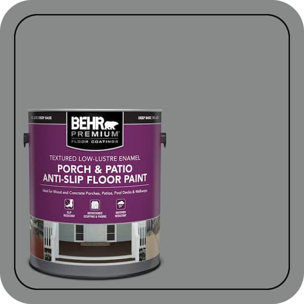 BEHR PREMIUM 1 gal. #N460-5 Slate Rock Textured Low-Lustre Enamel Interior/Exterior Porch and Patio Anti-Slip Floor Paint (2)