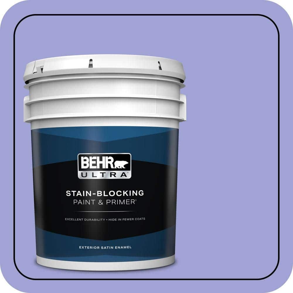 BEHR ULTRA 5 gal. #P550-4 Water Hyacinth Satin Enamel Exterior Paint & Primer