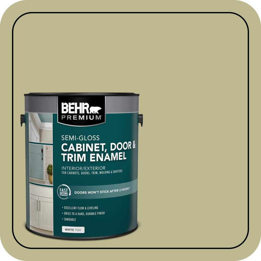 BEHR PREMIUM 1 gal. #S340-4 Back To Nature Semi-Gloss Enamel Interior/Exterior Cabinet, Door & Trim Paint