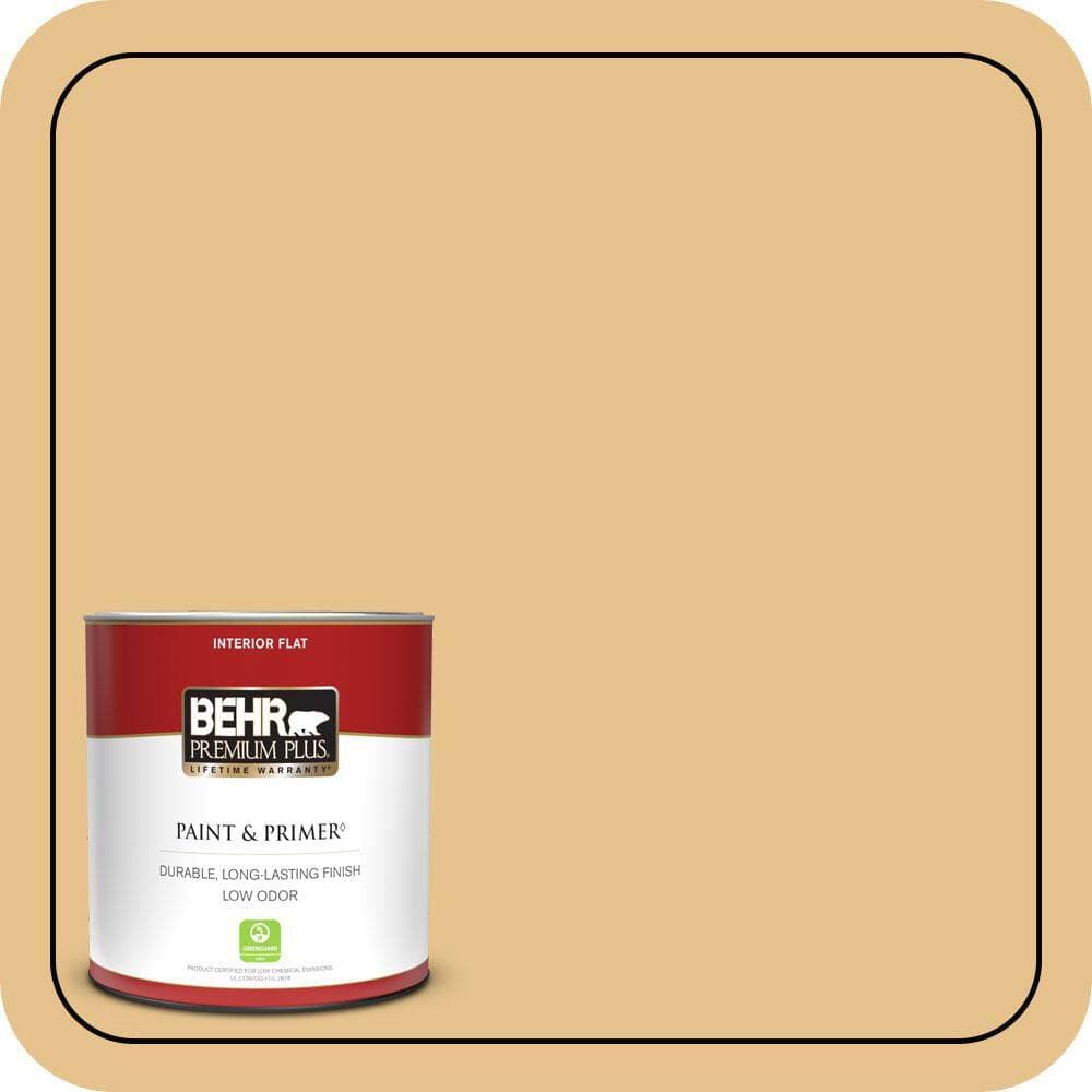 BEHR PREMIUM PLUS #T17-02 Gold Hearted Enamel Interior/Exterior Paint & Primer Color Sample (1)