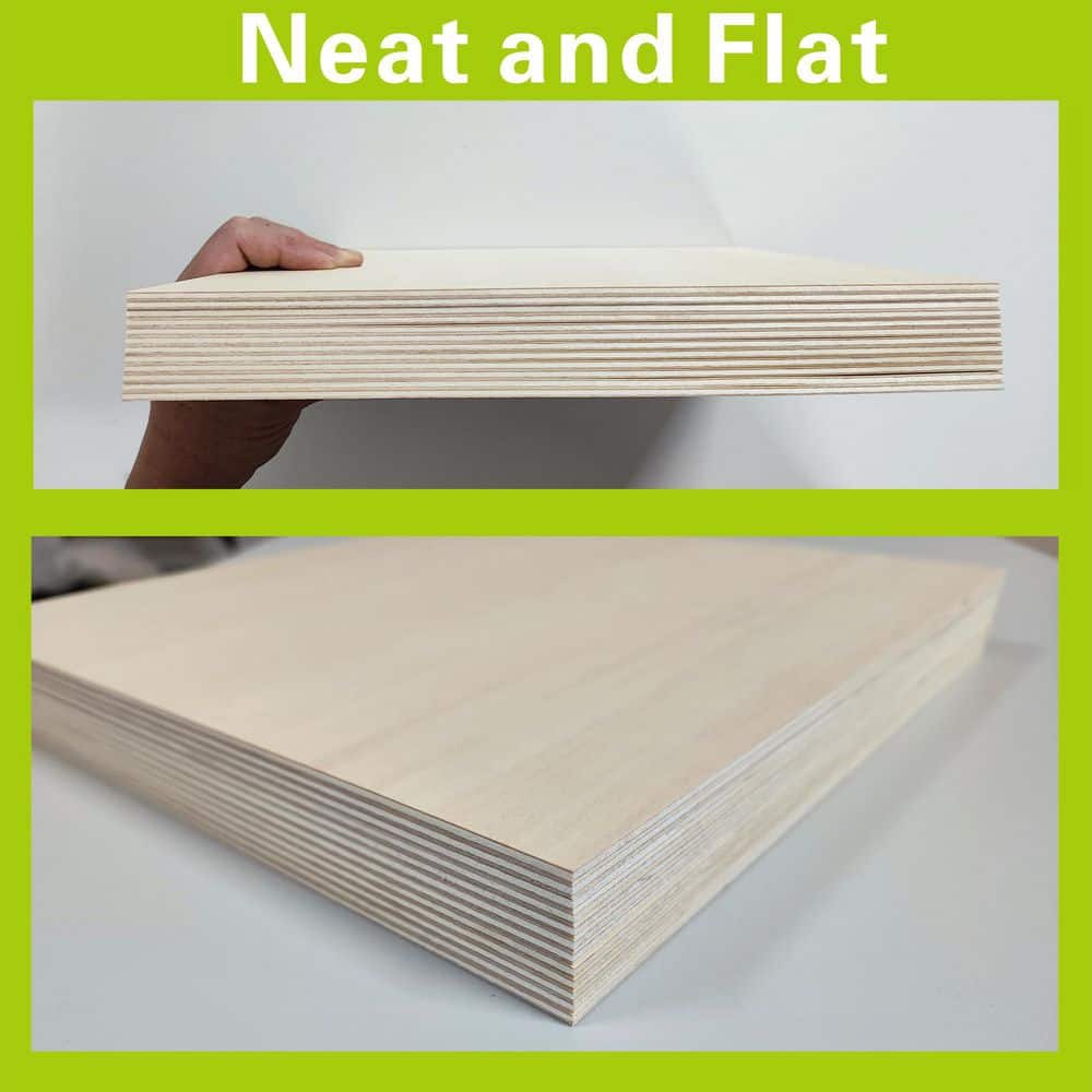 Afoxsos 1/8" x 12" x 12" Basswood Plywood Sheets - 36-Pack for Laser Cutting, Engraving, Wood Burning & Crafts MDF (3)