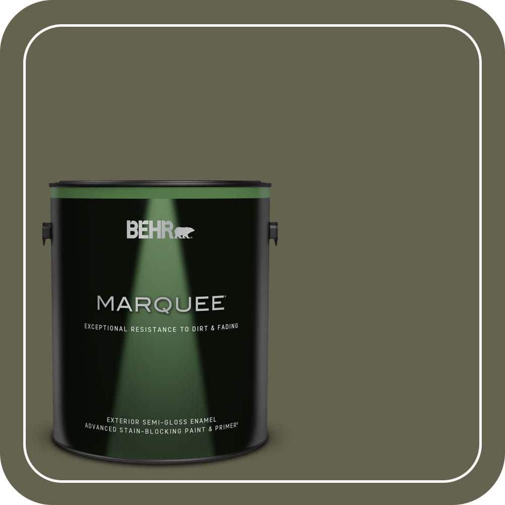 BEHR MARQUEE 1 gal. #N350-7A Mountain Olive Semi-Gloss Enamel Exterior Paint & Primer