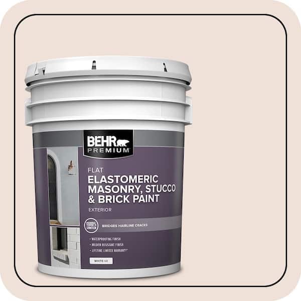 BEHR PREMIUM 5 gal. #MS-01 White Onyx Elastomeric Masonry, Stucco and Brick Exterior Paint (2)