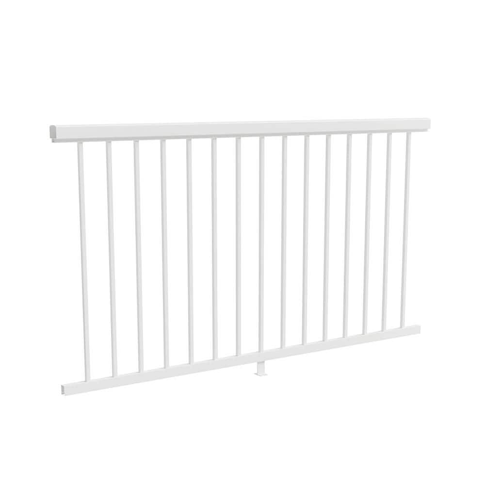 PEAK Aluminum Railing 42 in. H x 6 ft. W White Aluminum Pre-Assembled Panel Deck Railing for 42 in. High System (1)