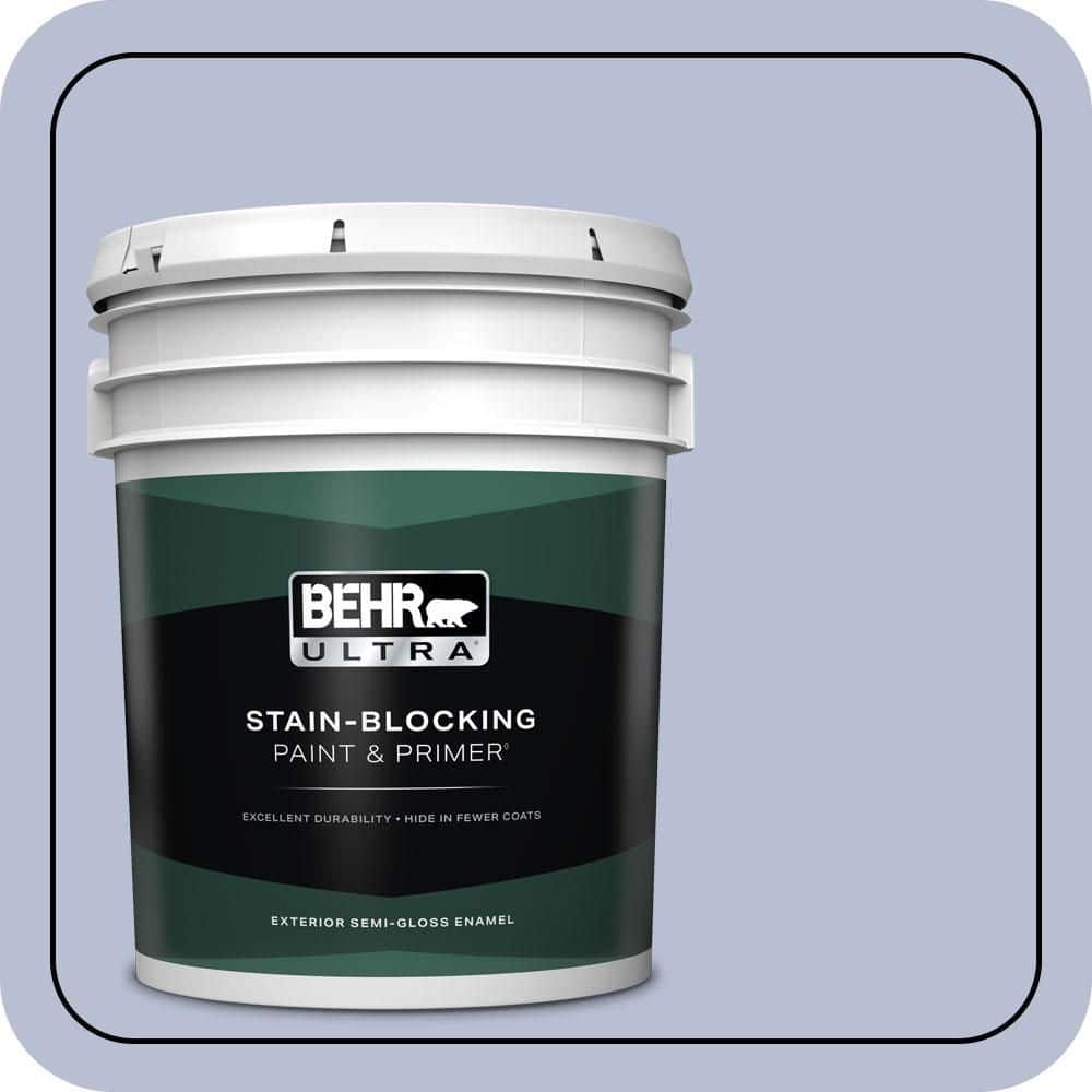 BEHR ULTRA 5 gal. #PPU15-15 Sweet Juliet Semi-Gloss Enamel Exterior Paint & Primer