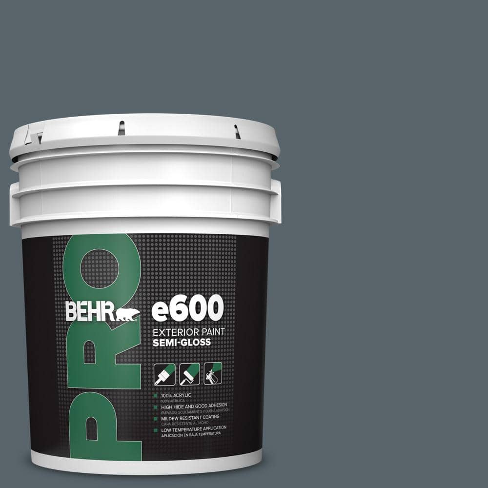 BEHR PRO 5 gal. #N490-6 Calligraphy Semi-Gloss Acrylic Exterior Paint