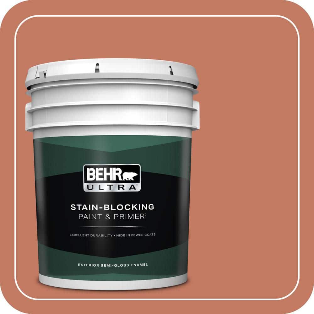 BEHR ULTRA 5 gal. #MQ1-26 Pinata Semi-Gloss Enamel Exterior Paint & Primer