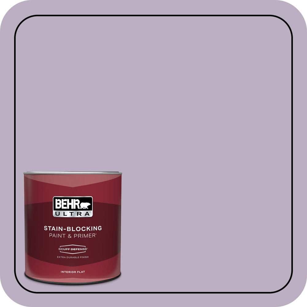 BEHR ULTRA 1 qt. #S100-3 Courtly Purple Extra Durable Flat Interior Paint & Primer