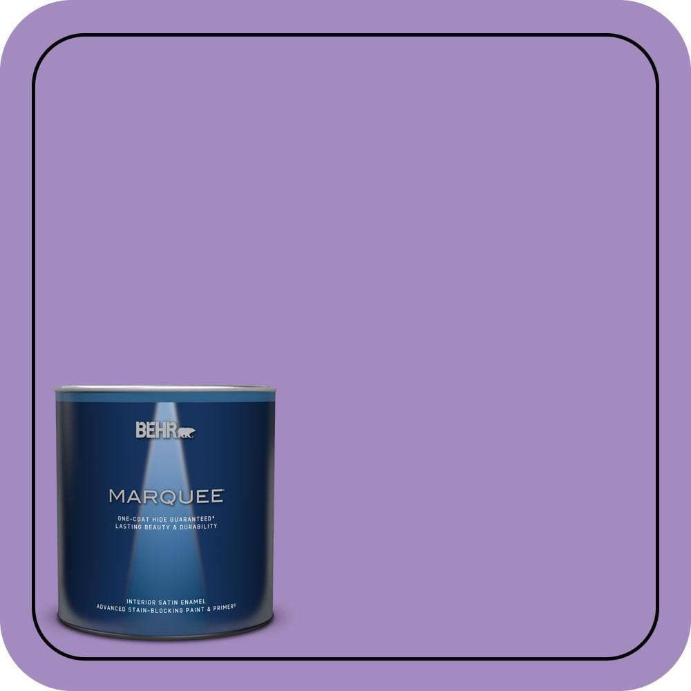 BEHR MARQUEE 1 qt. #P570-4 Classic Bouquet Satin Enamel Interior Paint & Primer