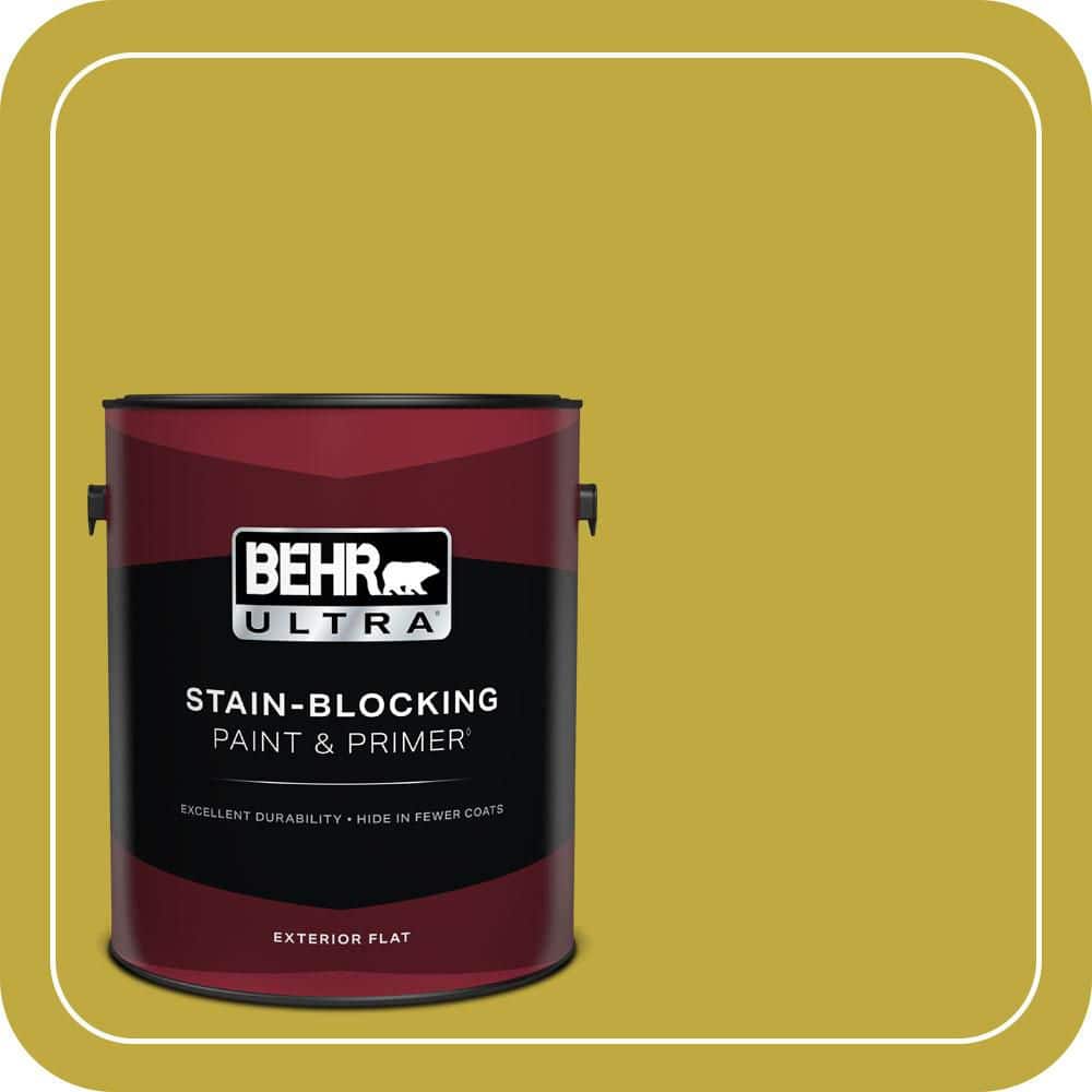 BEHR ULTRA 1 gal. #P330-6 Margarita Flat Exterior Paint & Primer