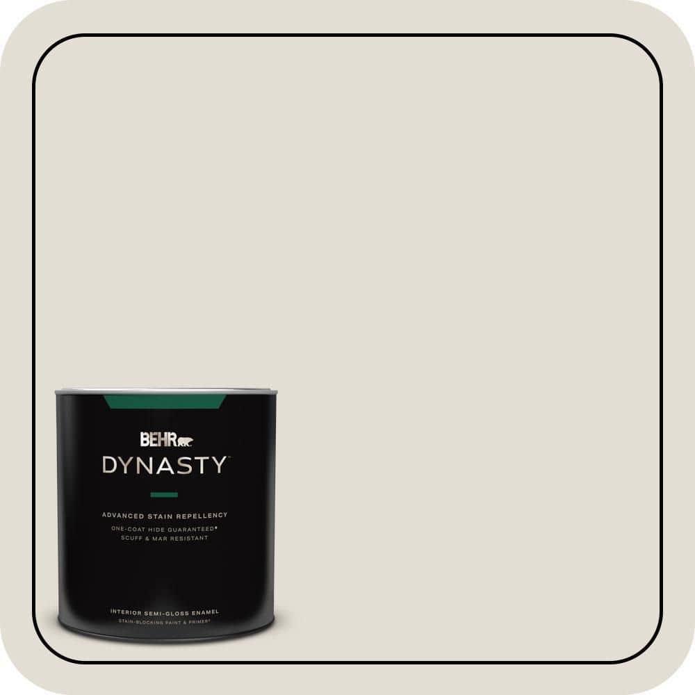 BEHR DYNASTY 1 qt. #N220-1 Spun Wool Semi-Gloss Enamel Interior Stain-Blocking Paint & Primer