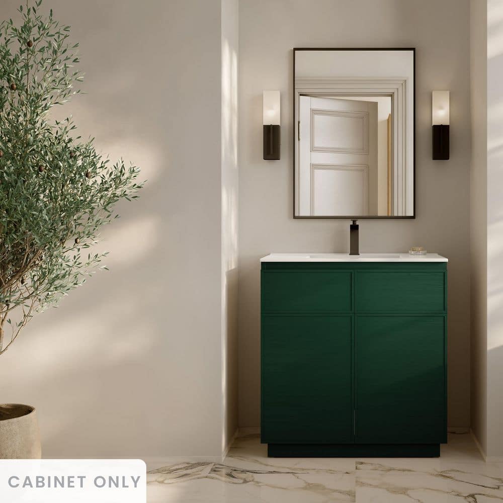 Swiss Madison St. Tropez 36 in. Freestanding Bath Vanity Cabinet without Top in Green Oak (2)