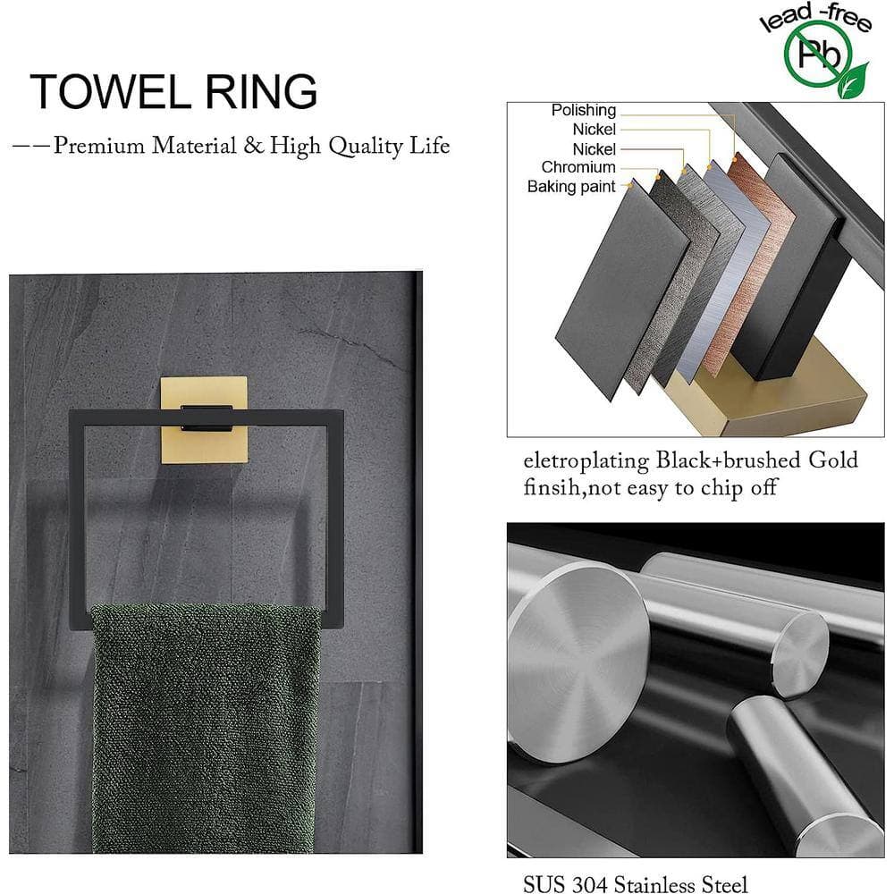 Dyiom Wall Mounted, Towel Bar 5-Piece (2)
