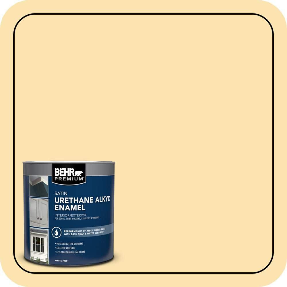 BEHR PREMIUM 1 qt. #360C-2 Wickerware Satin Enamel Urethane Alkyd Interior/Exterior Paint
