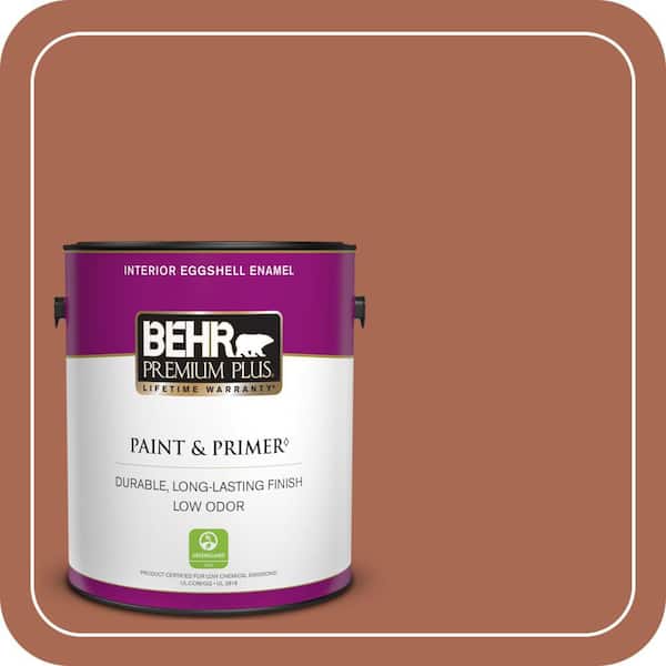 BEHR PREMIUM PLUS #220D-7 Mojave Sunset Enamel Interior/Exterior Paint & Primer Color Sample (4)