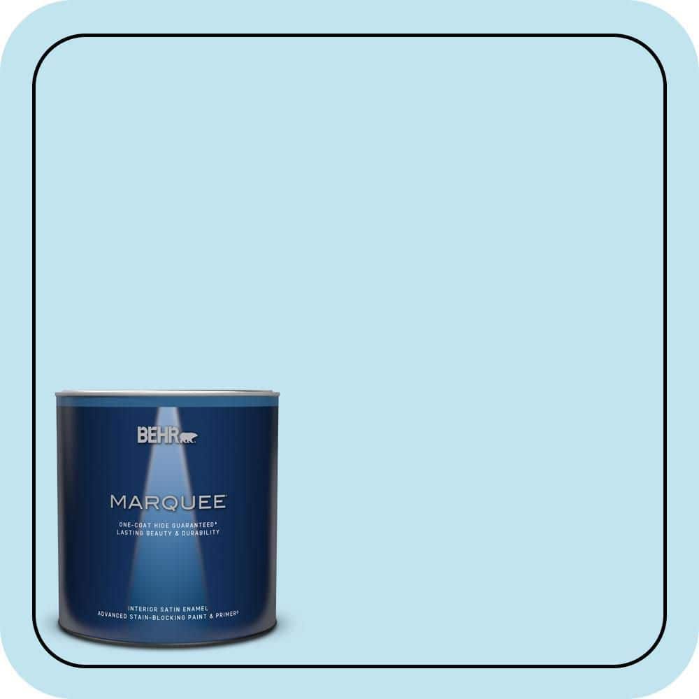 BEHR MARQUEE 1 qt. #530A-2 Skylark Satin Enamel Interior Paint & Primer