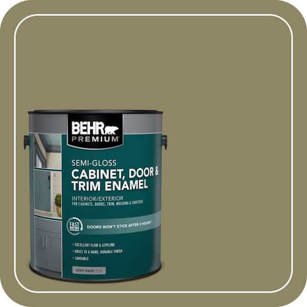 BEHR PREMIUM 1 gal. #PPU9-23 Oregano Spice Semi-Gloss Enamel Interior/Exterior Cabinet, Door & Trim Paint (2)