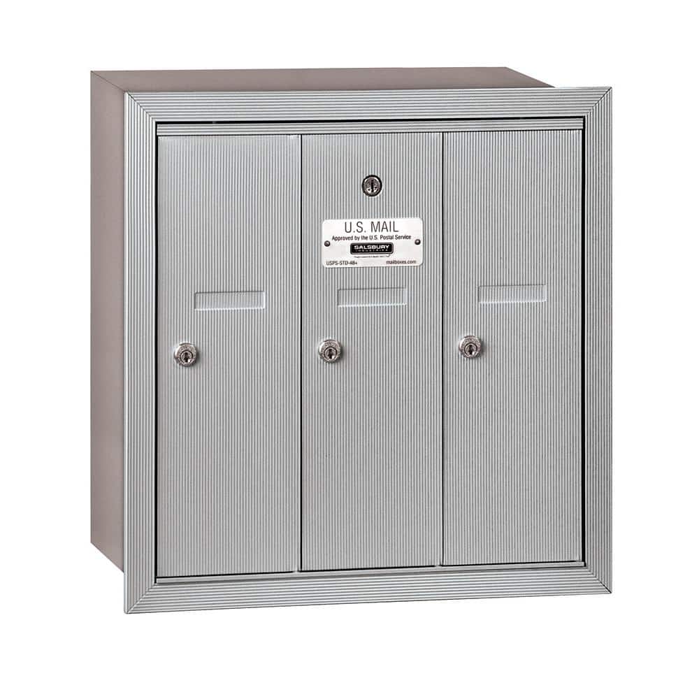 Salsbury Industries Recessed-Mounted USPS Access Vertical Mailbox with Door