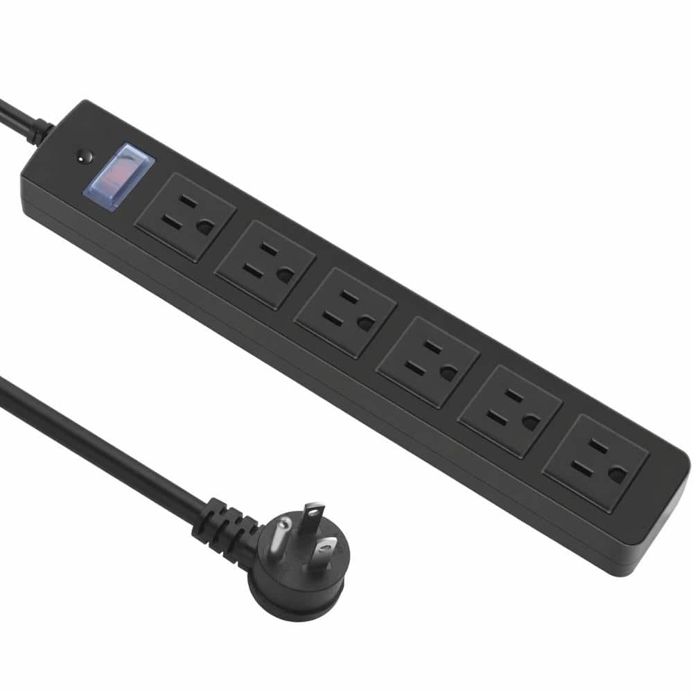 Unbranded Outdoor Weatherproof Power Strip 6 Outlets IPX4 Waterproof Surge Protector 6 Ft Extension Cord Flat Plug