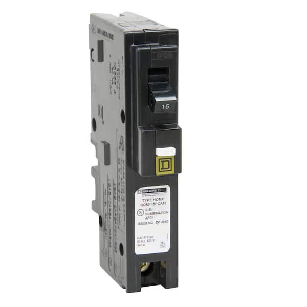 Square D Homeline 15-Amp Single-Pole Plug-On Neutral Combination Arc Fault Circuit Breaker (HOM115PCAFIC) (2)