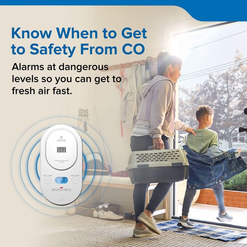 Kidde Plug-In Carbon Monoxide Detector with AA Battery Backup, Digital Backlit Display, Rotating Plug, COPD (3)