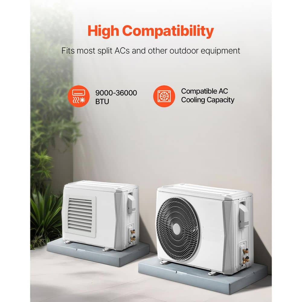 SKYSHALO Mini Split Pad, for 9000-36000BTU Ductless Air Conditioner Heat Pump Systems, 38 x 18 x 3 in., Max Load 400 lb. (3)